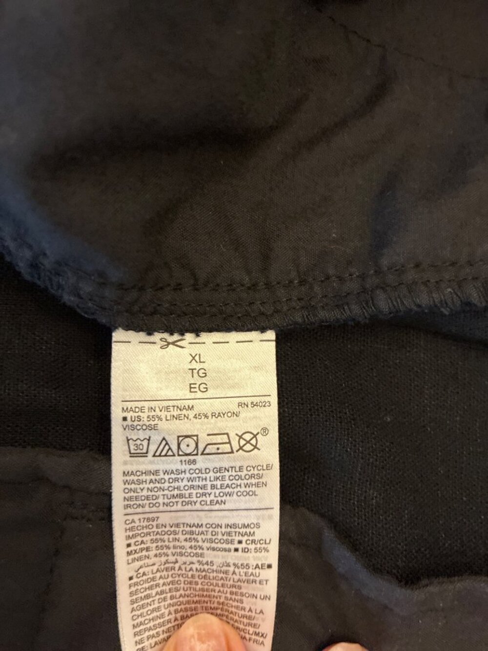 Old Navy Black Linen Blend Cropped Pants – Women's XL - Picture 3 of 11